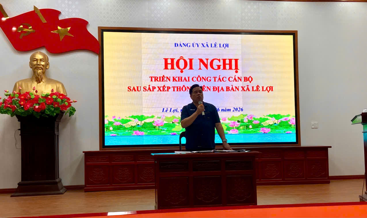 Đảng ủy xã Lê Lợi triển khai công tác cán bộ sau sắp xếp thôn trên địa bàn