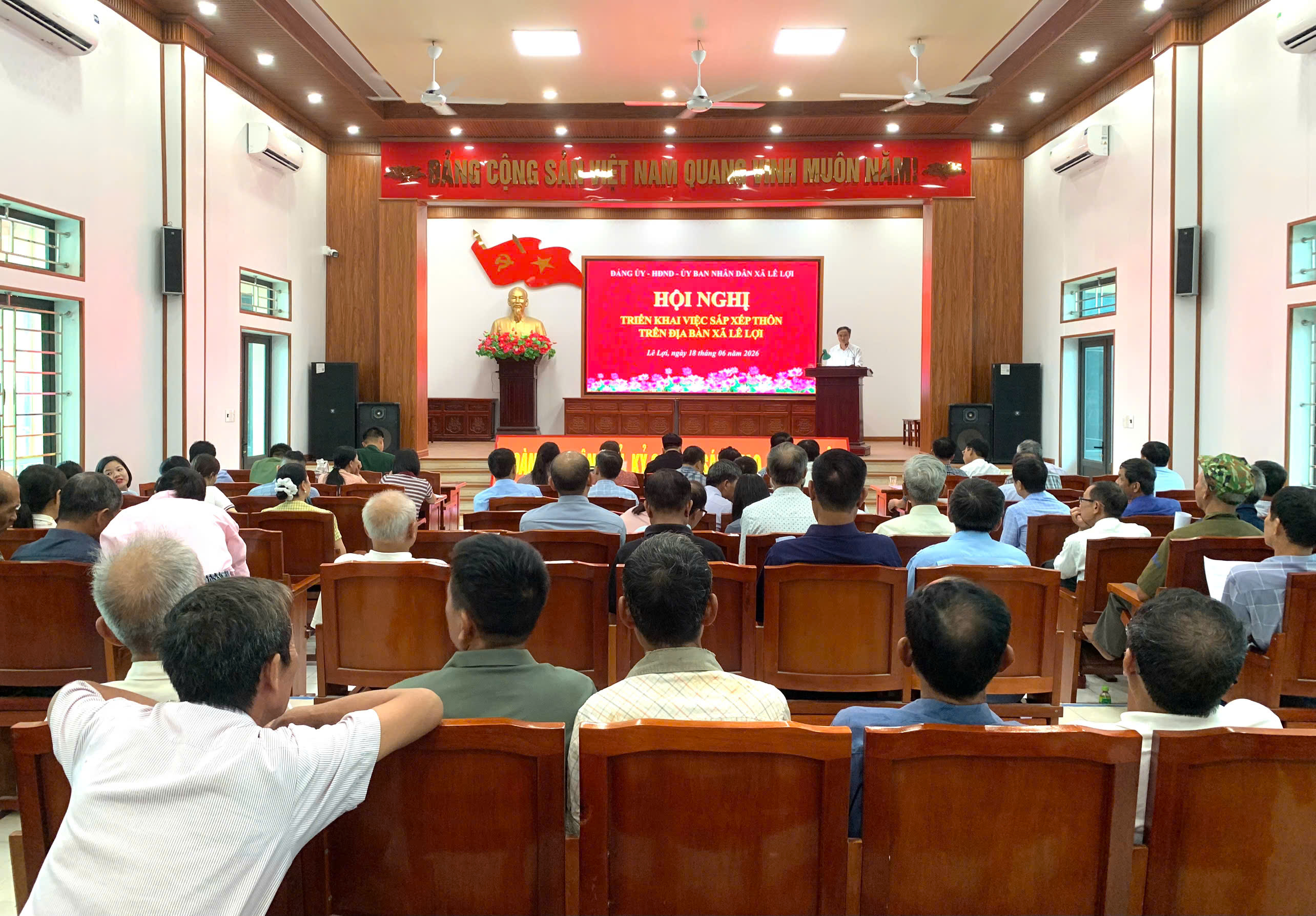 Xã Lê Lợi triển khai hướng dẫn lấy ý kiến nhân dân về dự thảo đề án sắp xếp, tổ chức lại thôn năm 2026