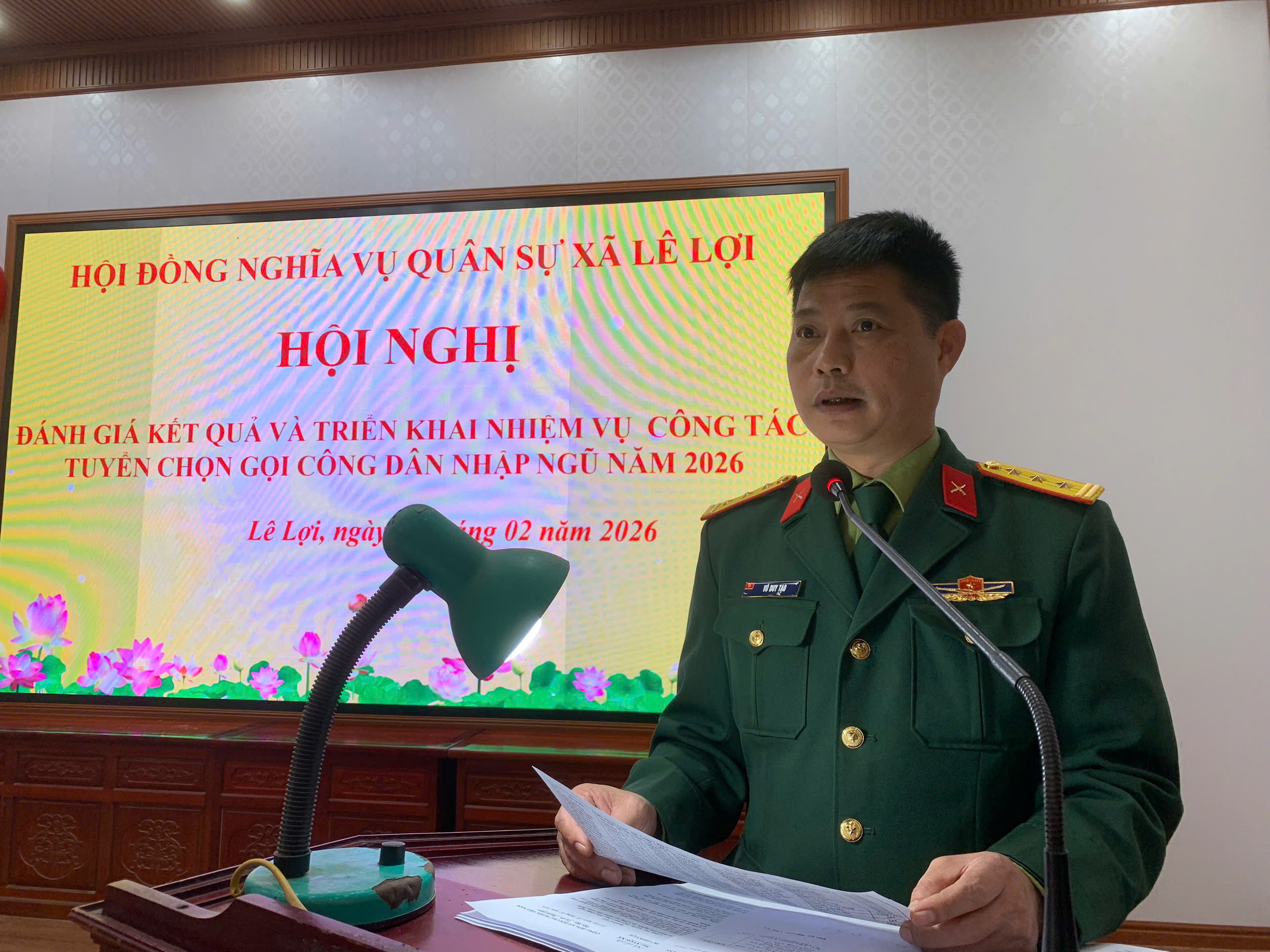 Hội nghị đánh giá kết quả và triển khai nhiệm vụ công tác tuyển chọn, gọi công dân nhập ngũ năm 2026