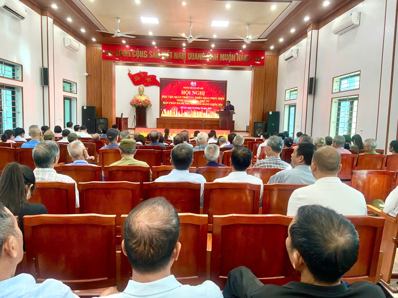 Xã Lê Lợi tham dự hội nghị toàn quốc quán triệt Nghị quyết Trung ương khóa XIV